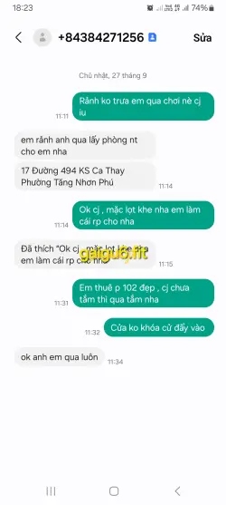 Ảnh đánh giá gái gọi