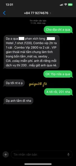 Ảnh đánh giá gái gọi