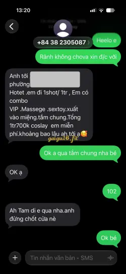 Ảnh đánh giá gái gọi