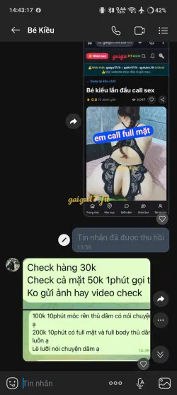 Ảnh đánh giá gái gọi